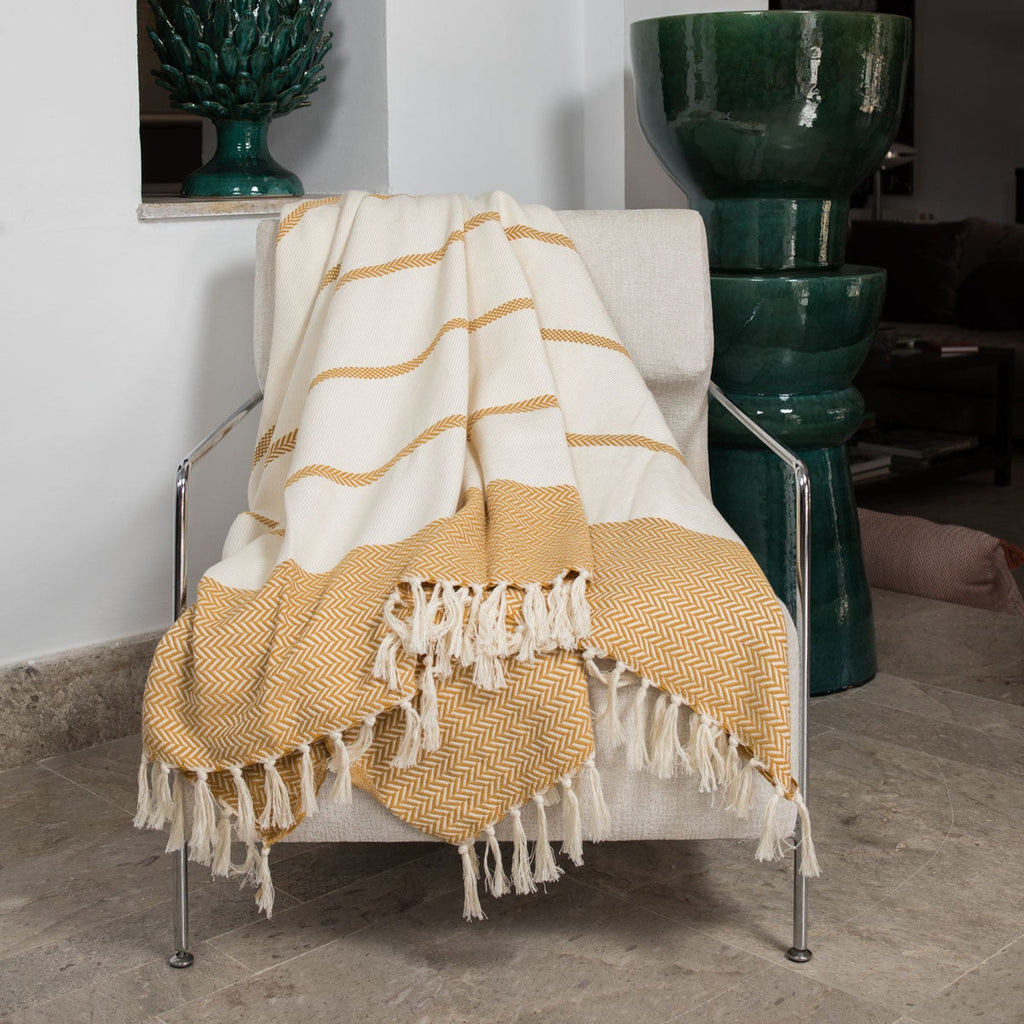 Liv - Throw - Cotton - Mustard Yellow