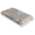 Jacquard cotton fouta 100x200 LOBSTER light taupe