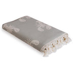 Jacquard cotton fouta 100x200 LOBSTER light taupe