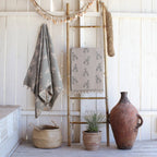 Jacquard cotton fouta 100x200 LOBSTER light taupe