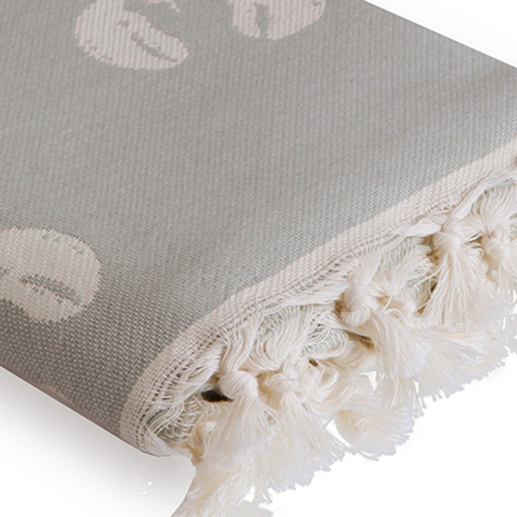 Jacquard cotton fouta 100x200 LOBSTER light taupe