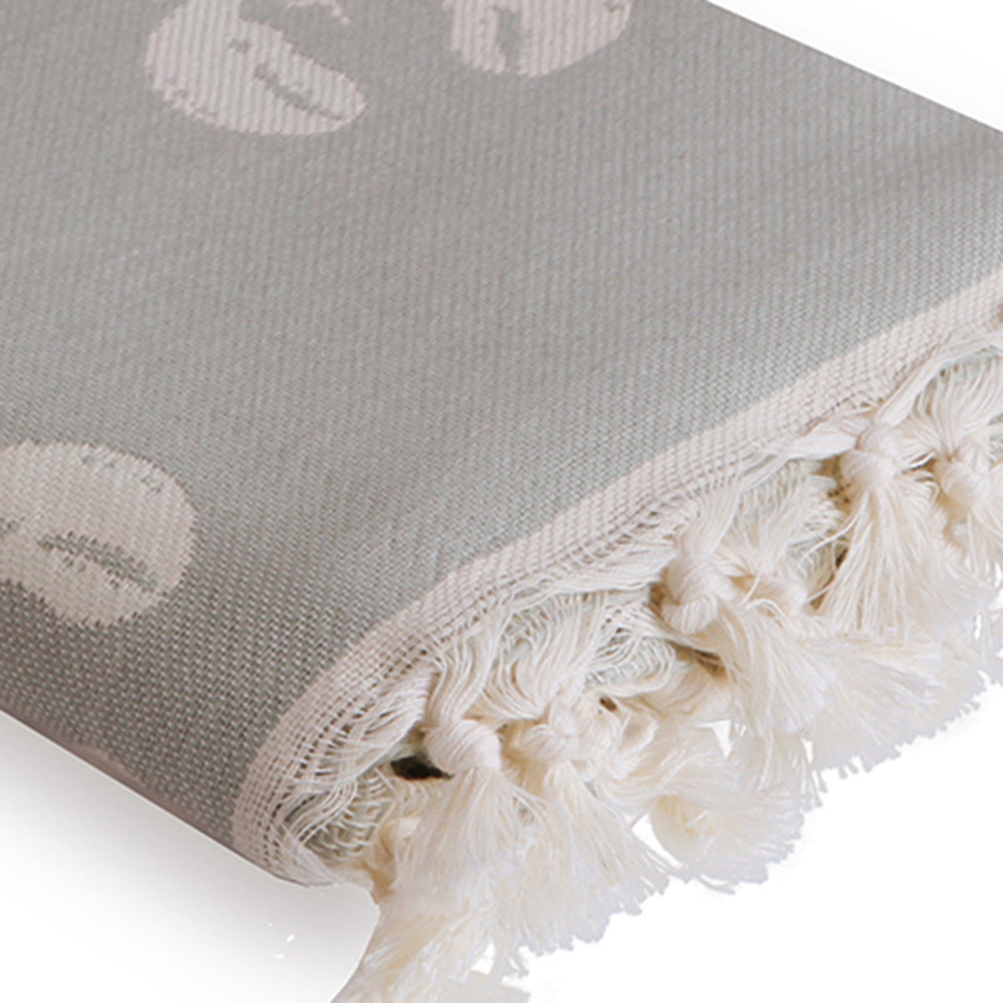 Jacquard cotton fouta 100x200 LOBSTER light taupe