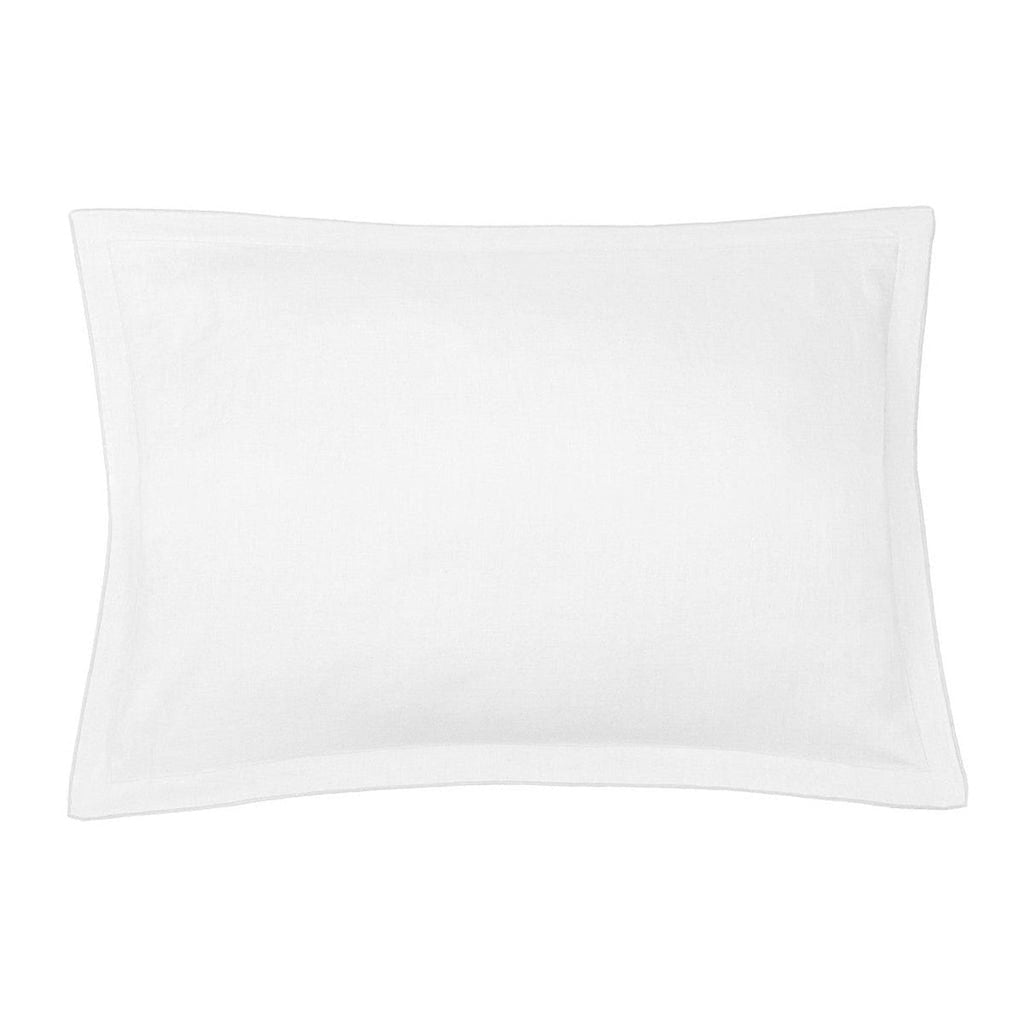 Hortensia - Lot De 2 Taies D'Oreiller - Lin Lavé - Blanc