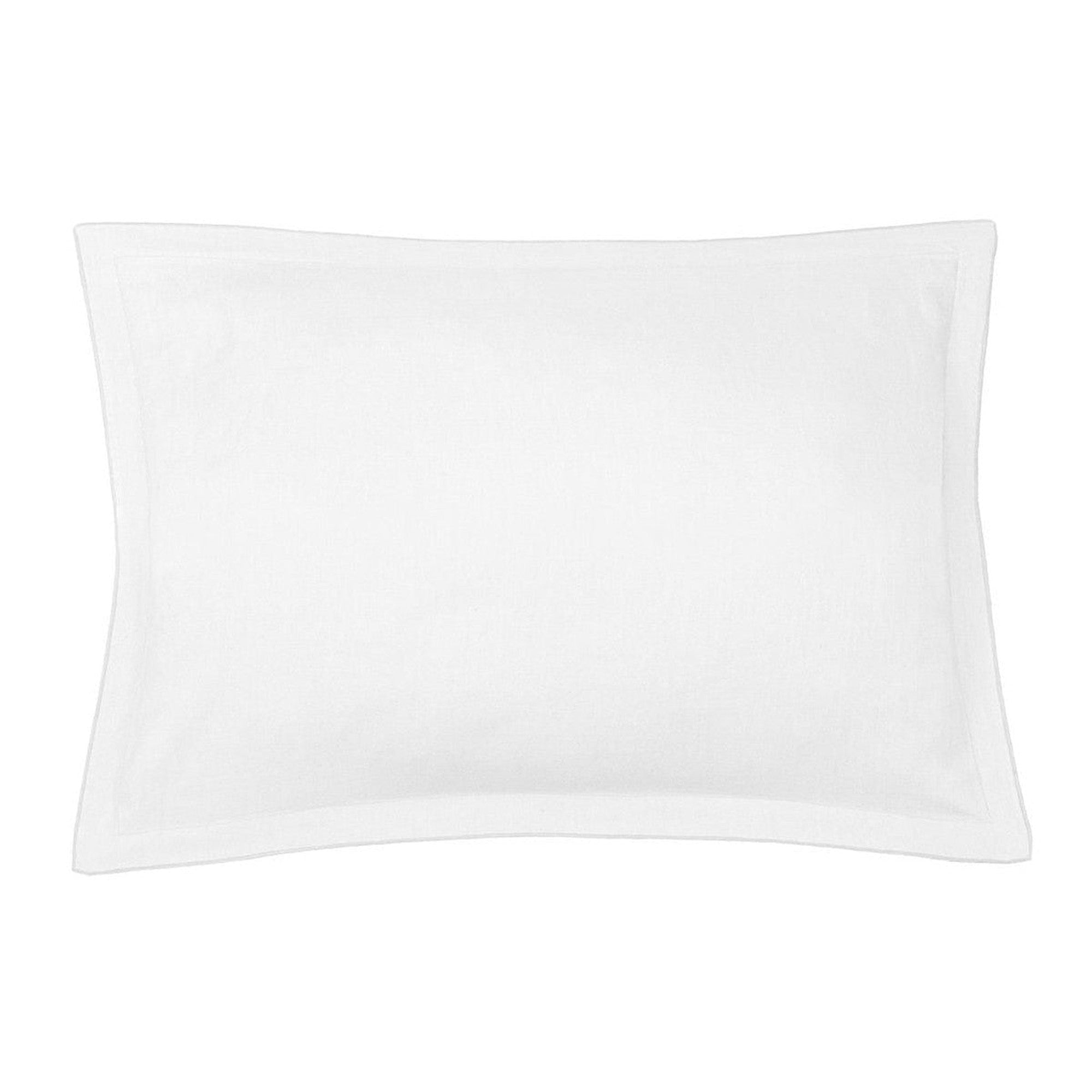 Hortensia - Lot De 2 Taies D'Oreiller - Lin Lavé - Blanc