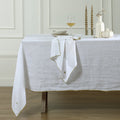 Camille - Tablecloth - Washed Linen - White/Gold
