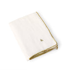 Camille - Tablecloth - Washed Linen - White/Gold
