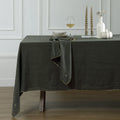 Camille - Nappe - Lin Lavé - Vert Kaki/Or