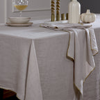 Camille - Lot De 4 Serviettes De Table - Naturel/Or