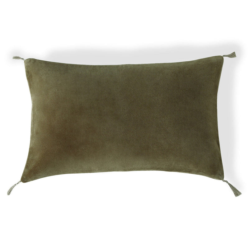 Housse De Coussin - Velours De Coton - Vert Kaki - Danube