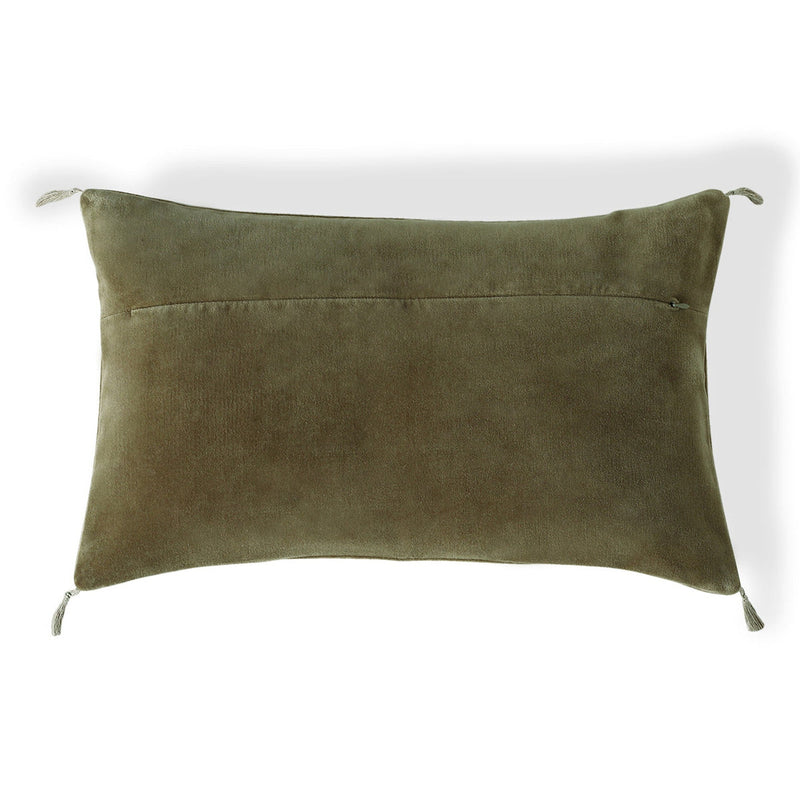 Housse De Coussin - Velours De Coton - Vert Kaki - Danube