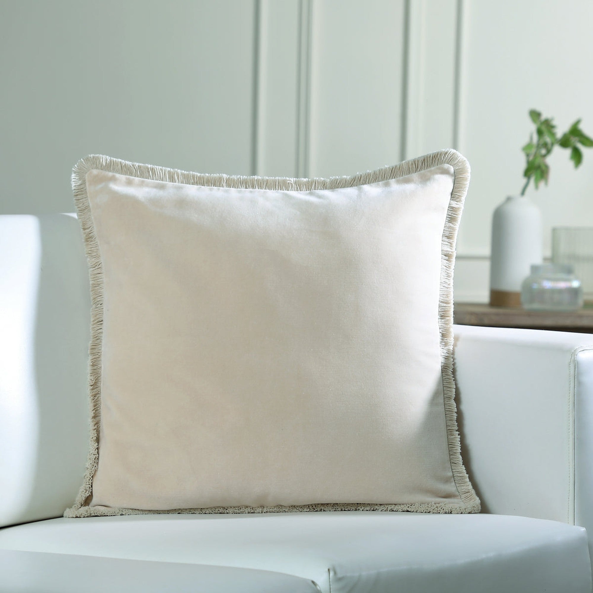 Riva - Cushion Cover - Cotton Velvet - Chalk