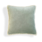 Riva - Funda De Cojín - Terciopelo De Algodón - Verde Grisáceo