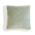 Riva - Funda De Cojín - Terciopelo De Algodón - Verde Grisáceo