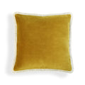Riva - Funda De Cojín - Terciopelo De Algodón - Amarillo Mostaza