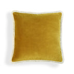 Riva - Funda De Cojín - Terciopelo De Algodón - Amarillo Mostaza