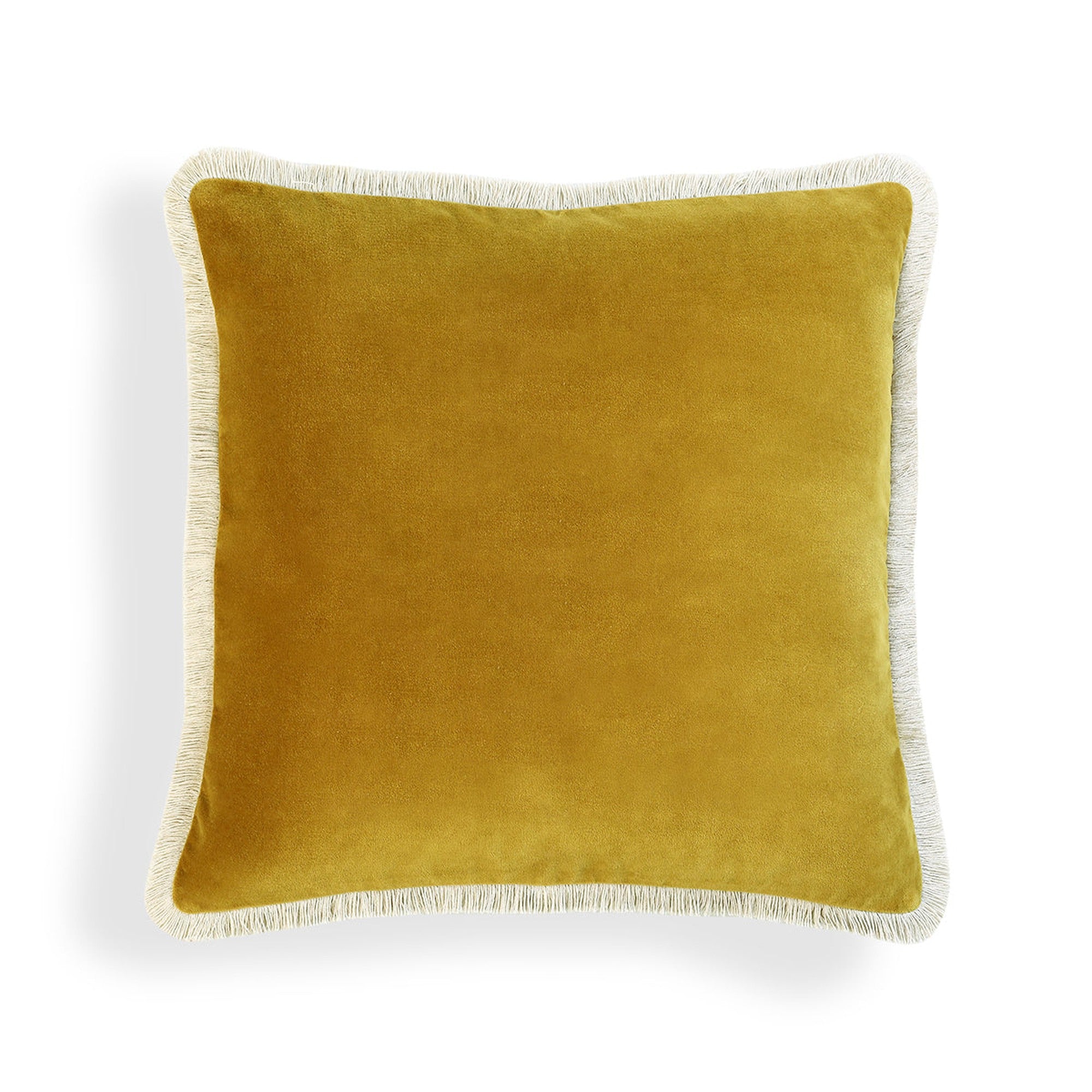 Riva - Funda De Cojín - Terciopelo De Algodón - Amarillo Mostaza