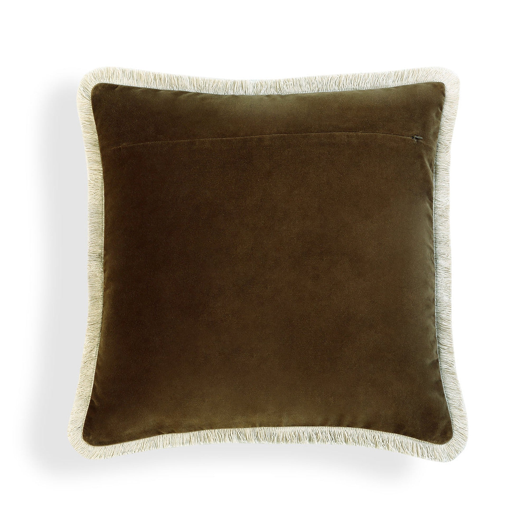 Riva - Housse De Coussin - Velours De Coton - Brun Chêne