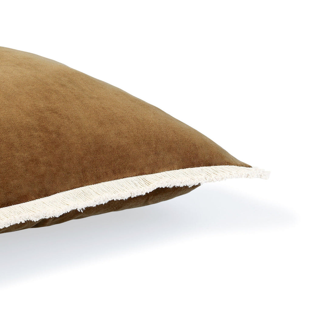 Riva - Housse De Coussin - Velours De Coton - Brun Chêne