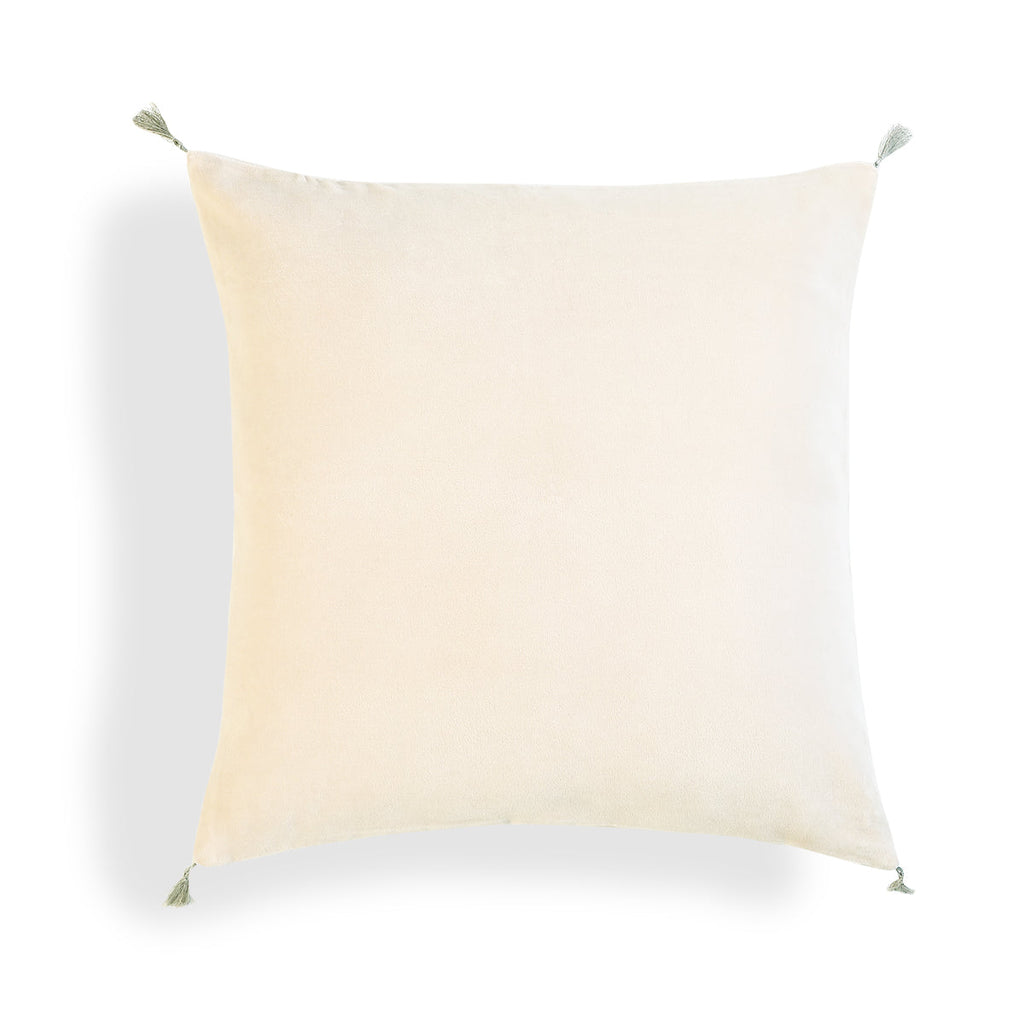 Danube - Housse De Coussin - Velours De Coton - Craie