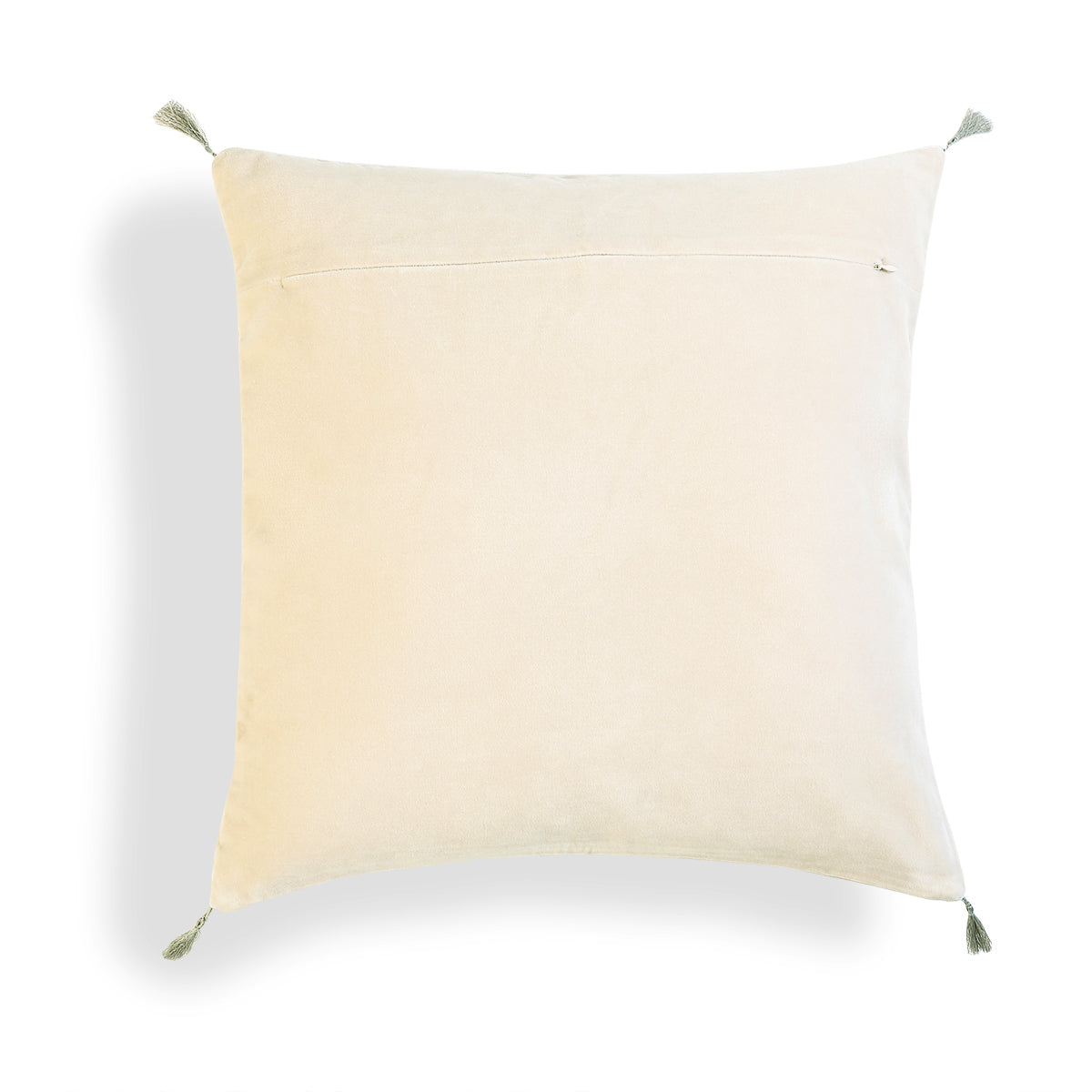 Danube - Housse De Coussin - Velours De Coton - Craie