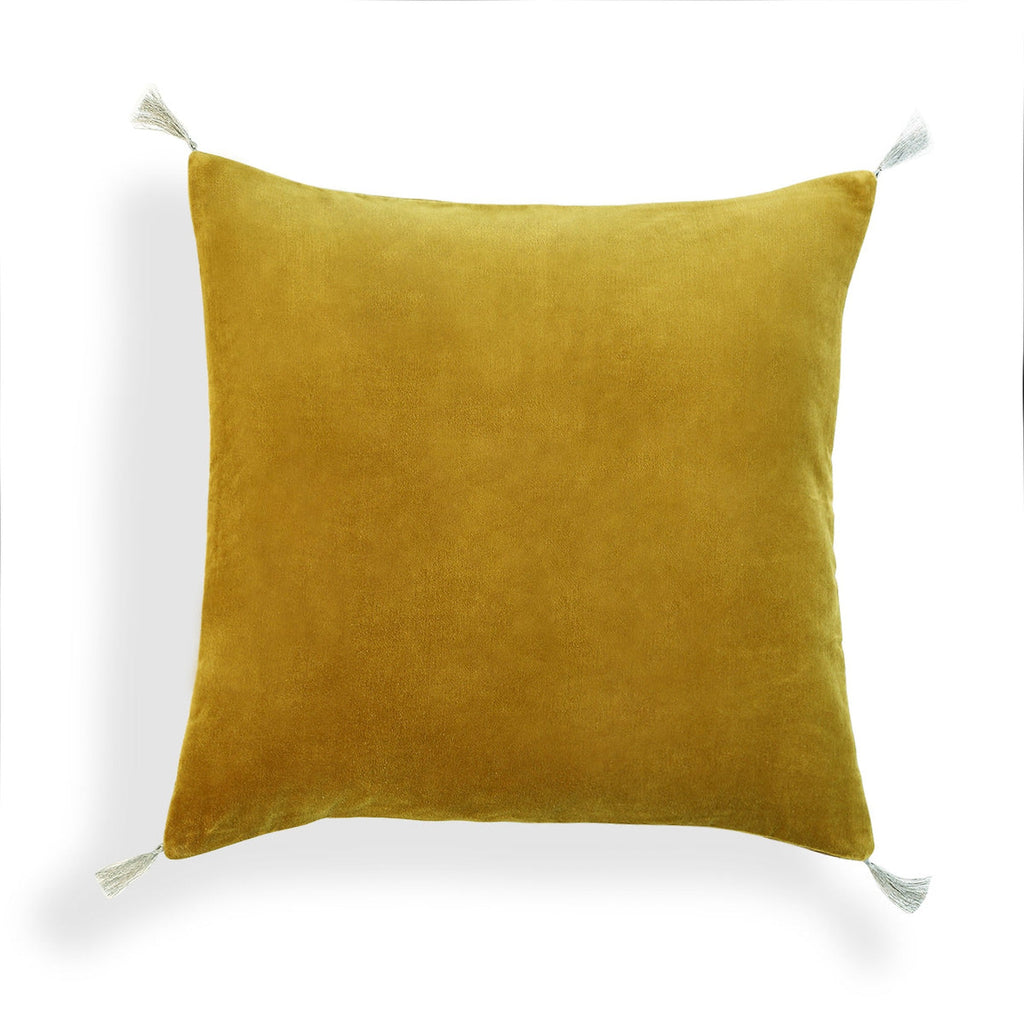 Danube - Funda De Cojín - Terciopelo De Algodón - Amarillo Mostaza