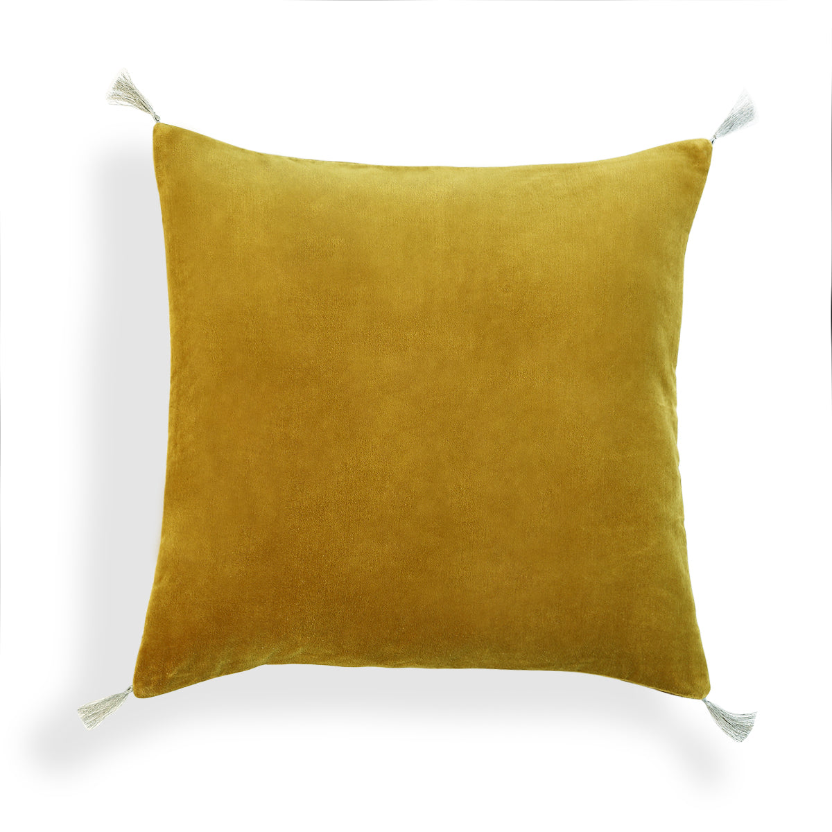 Danube - Cojín - Terciopelo De Algodón - Amarillo Mostaza