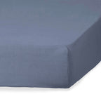 Camille - Drap Housse - Lin Lavé - Bleu Orage