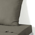 Camille - Flat Sheet - Washed Linen - Khaki Green
