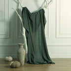 Camille - Bedspread - Washed Linen - Khaki Green