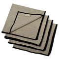 Ernest - Lot De 4 Serviettes De Table - Naturel/Noir