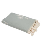 Palmier - Fouta Jacquard - Vert D'Eau
