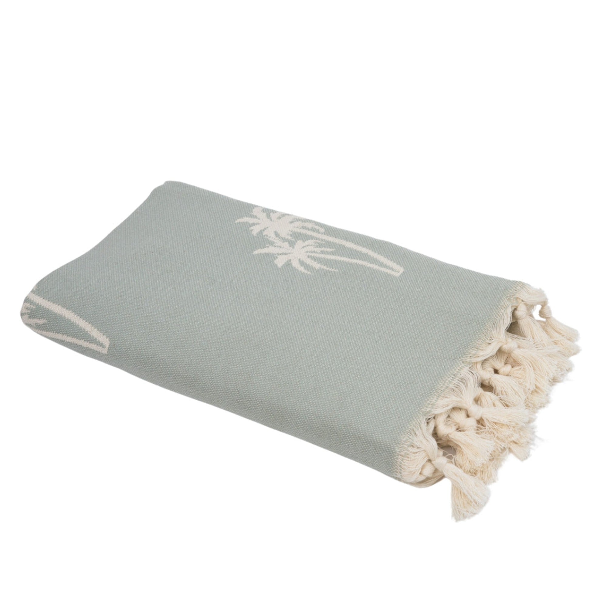 Palmier - Fouta Jacquard - Vert D'Eau