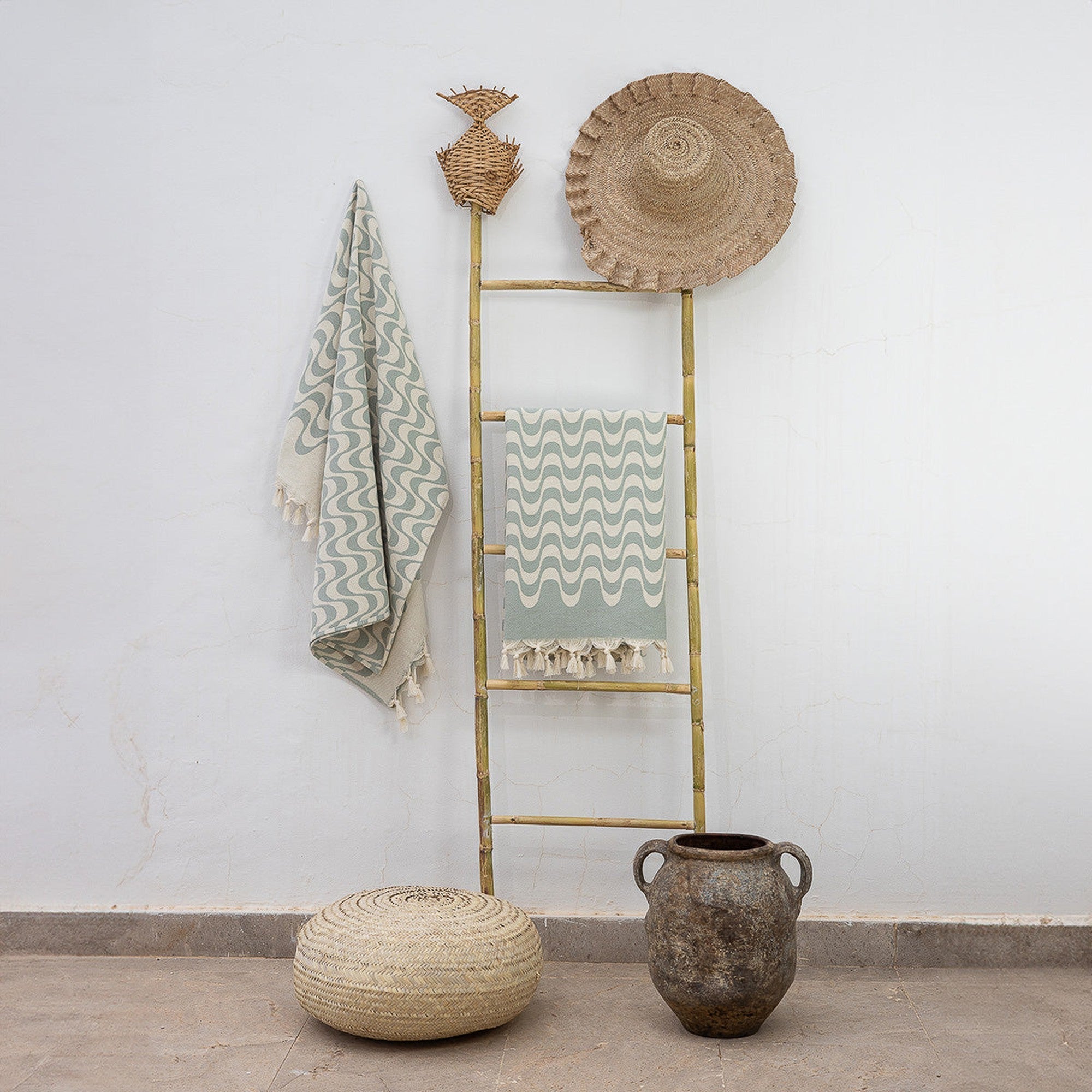 Cabana - Fouta Jacquard - Vert D'Eau