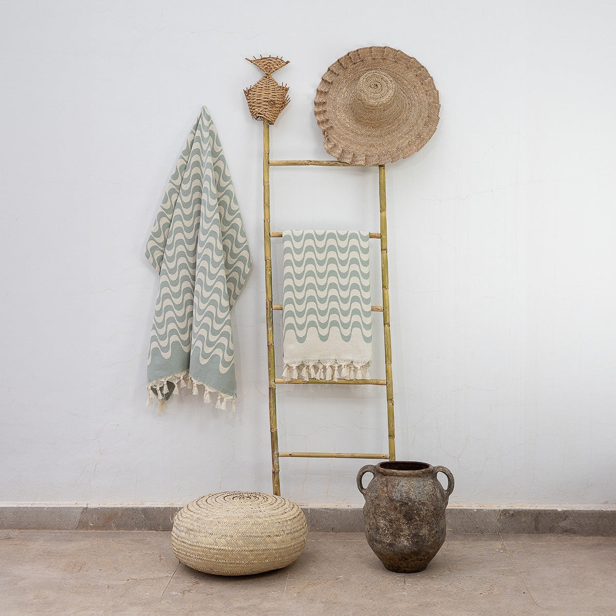 Cabana - Fouta Jacquard - Vert D'Eau
