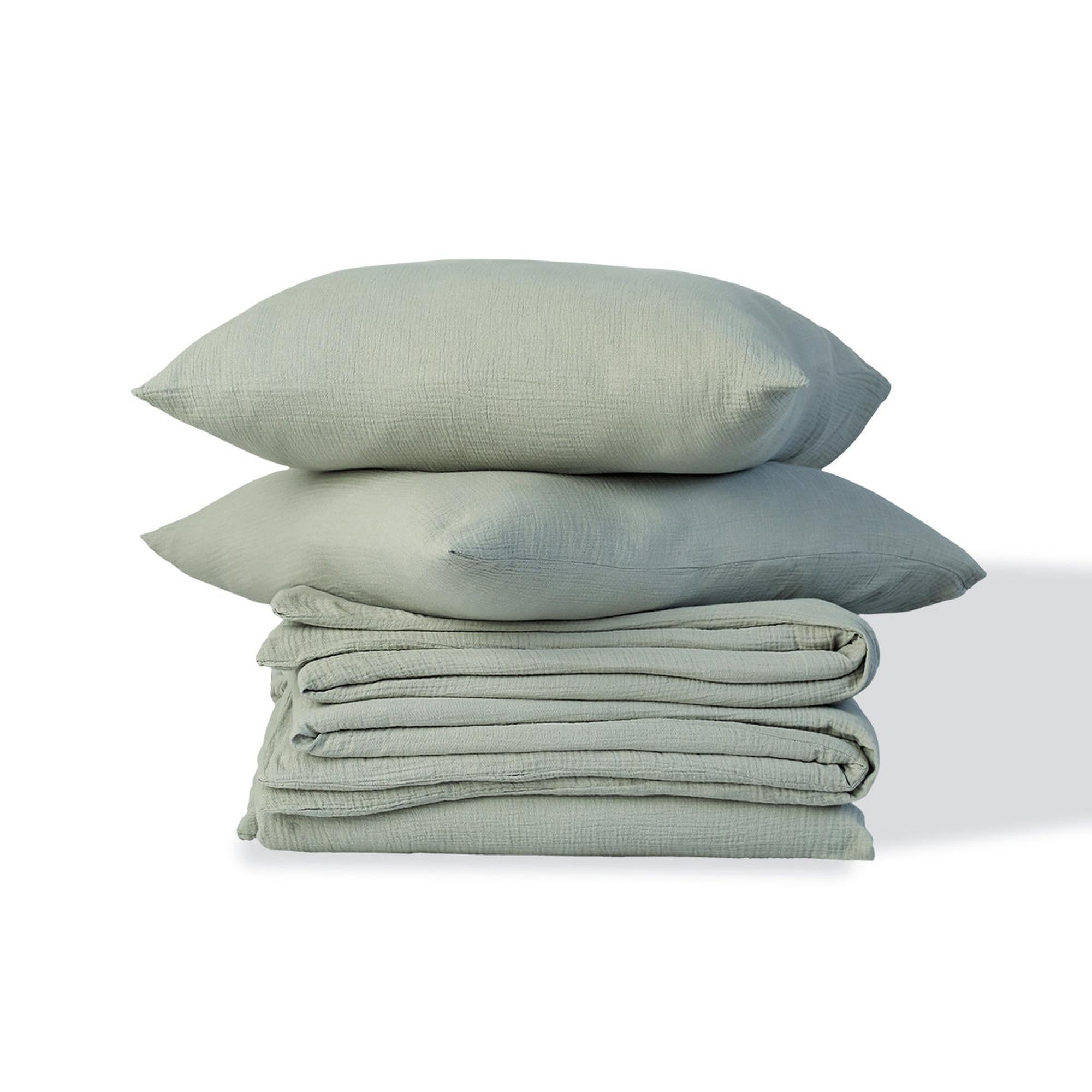 Carla - Juego De Cama - Gasa De Algodón - Verde Céladon