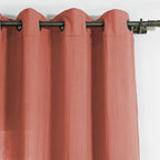 Carla - Eyelet Curtain - Cotton Gauze - Tuscan Red