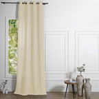 Carla - Eyelet Curtain - Cotton Gauze - Sand
