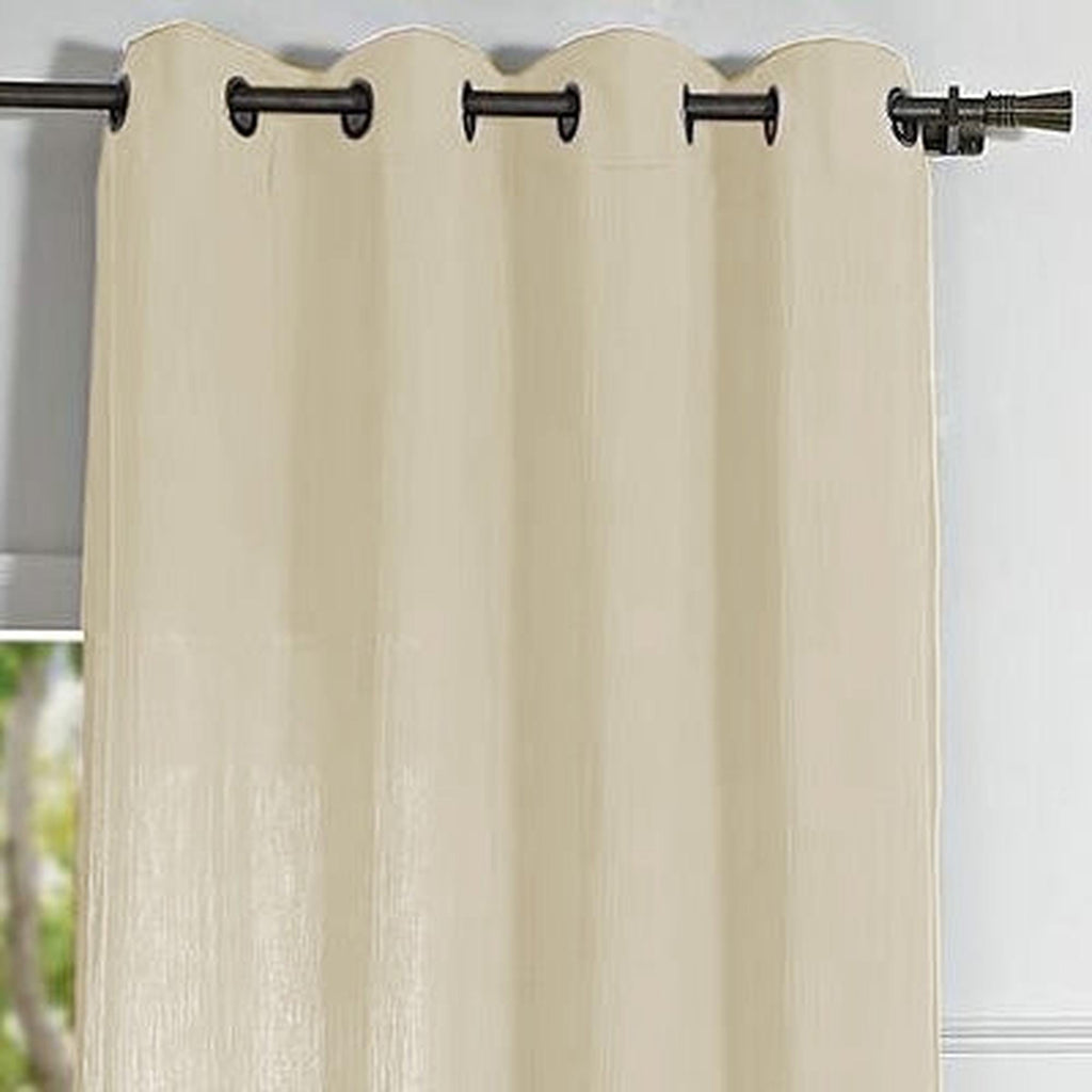 Carla - Eyelet Curtain - Cotton Gauze - Sand