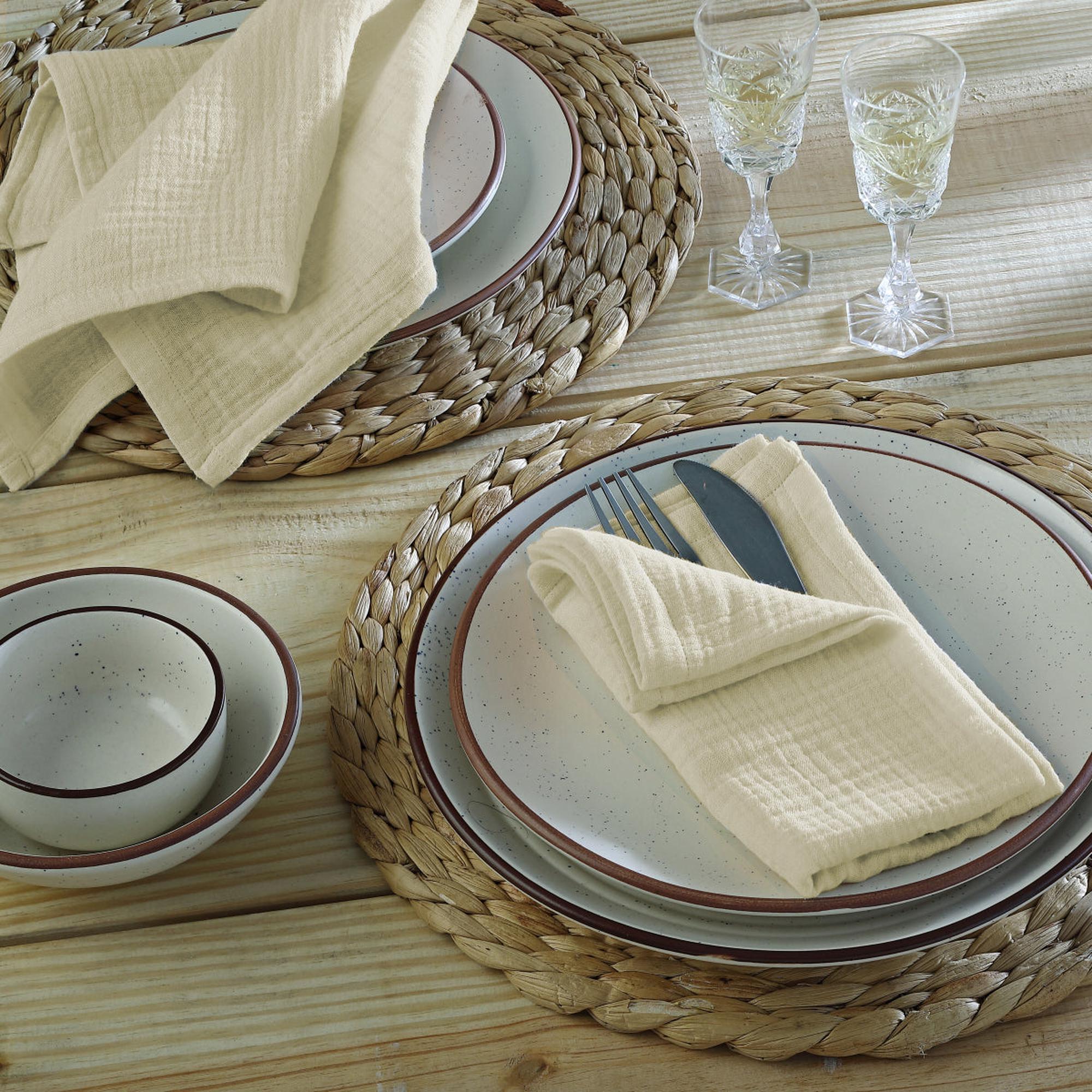 Set of 4 Cotton Gauze Napkins 40x40 - Carla - Sand