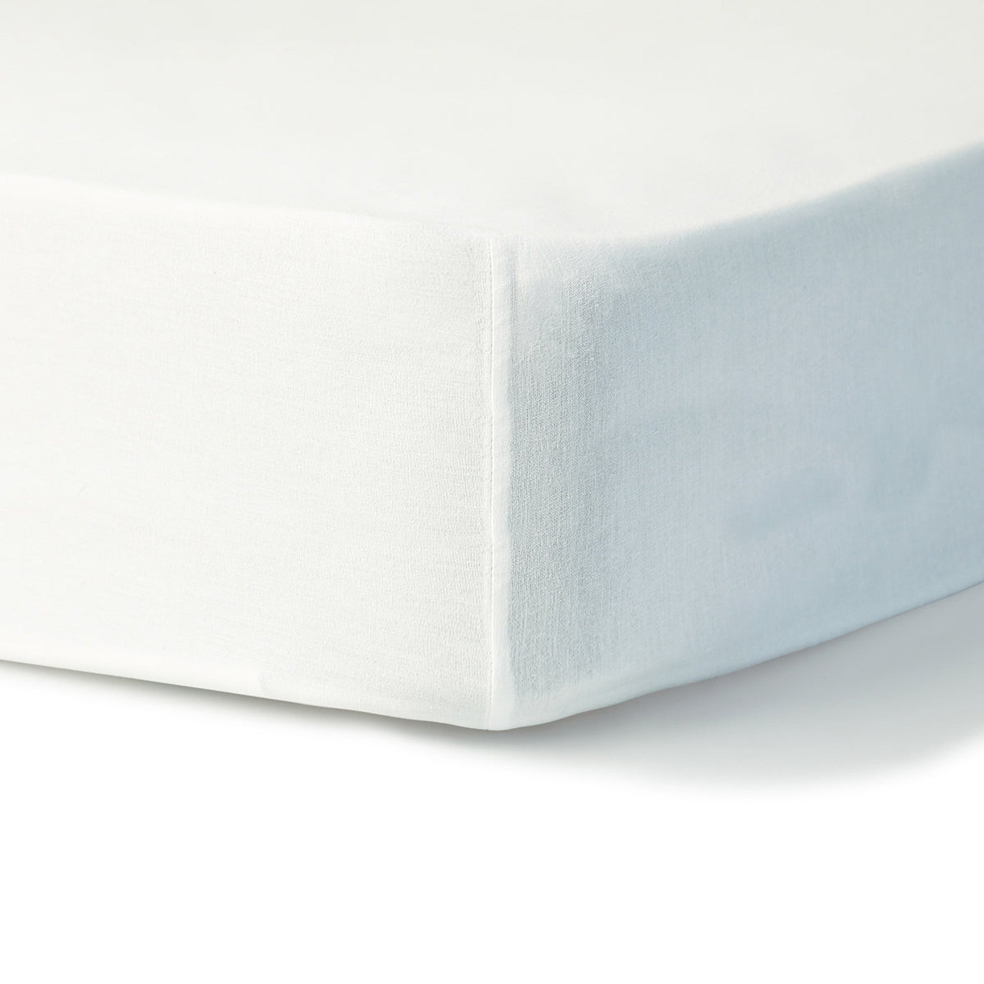 Luna - Drap Housse - Coton Lavé - Blanc