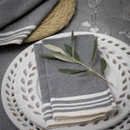Cotton Tablecloth 150x250 - Mahdia - Medium Grey