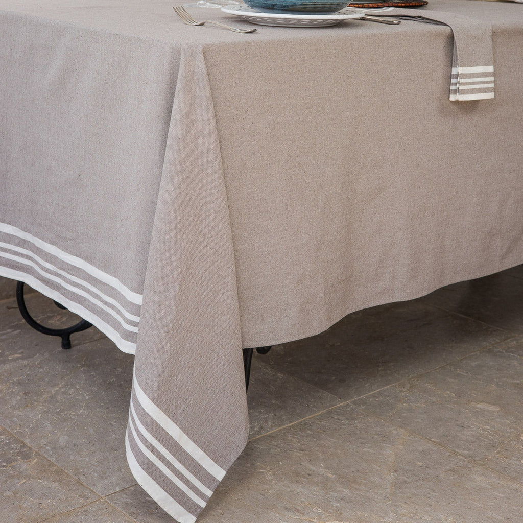 Cotton Tablecloth 150x250 - Mahdia - Taupe
