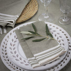 Cotton Tablecloth 150x250 - Mahdia - Olive Green