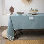 Mahdia - Mantel - Algodón - Azul petróleo