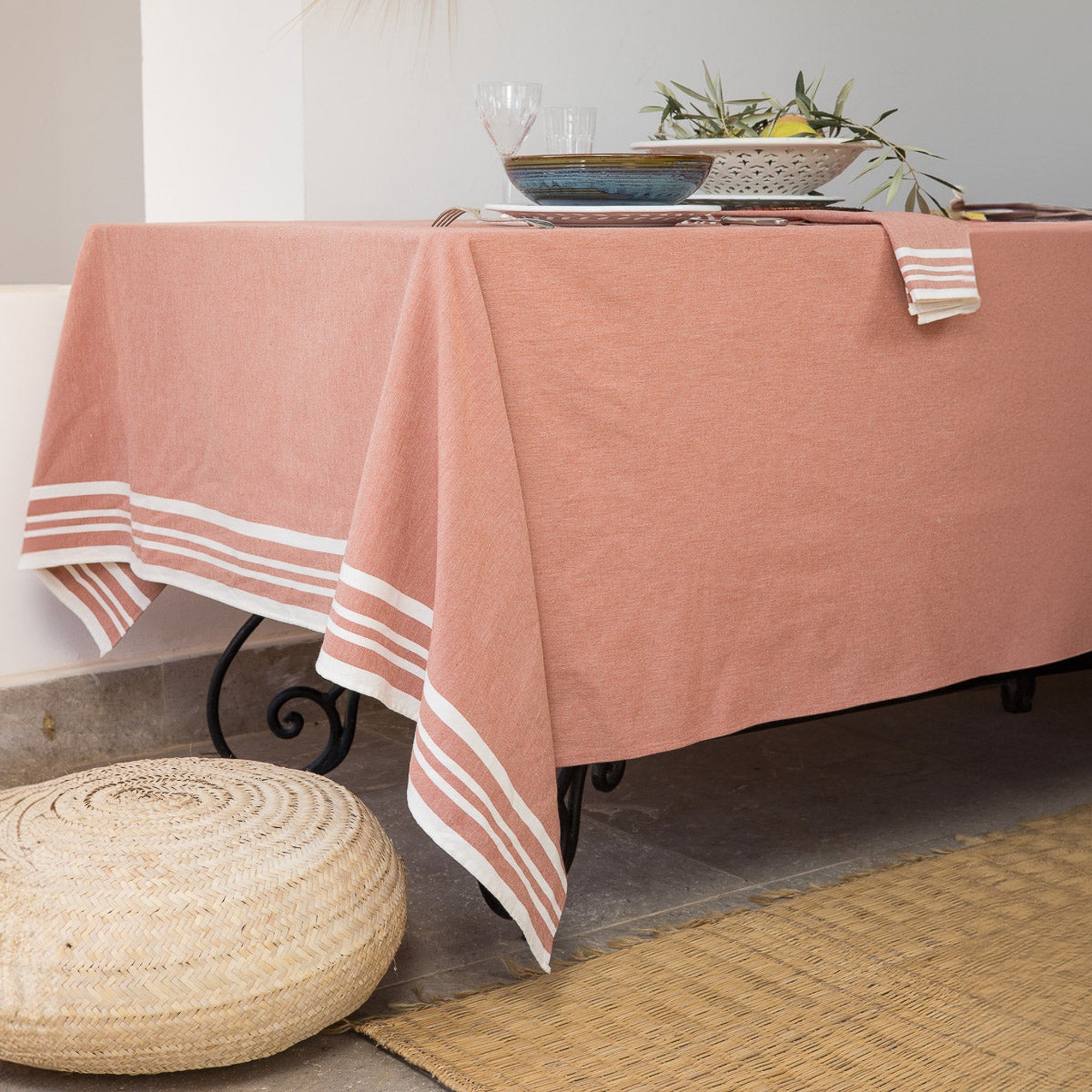 Mahdia - Tablecloth - Cotton - Terracotta Red