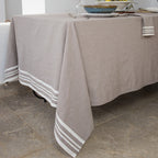 Tablecloth &amp; 8 Cotton Napkins 180X300 - Mahdia - Taupe
