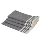 Set of 4 Cotton Napkins 45x45 - Mahdia - Medium Grey