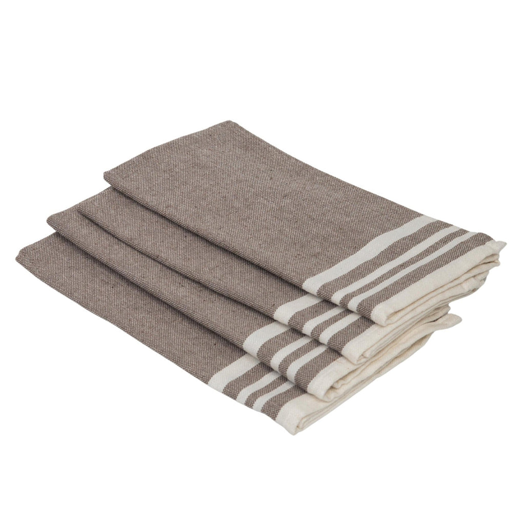 Set of 4 Cotton Napkins 45x45 - Mahdia - Taupe
