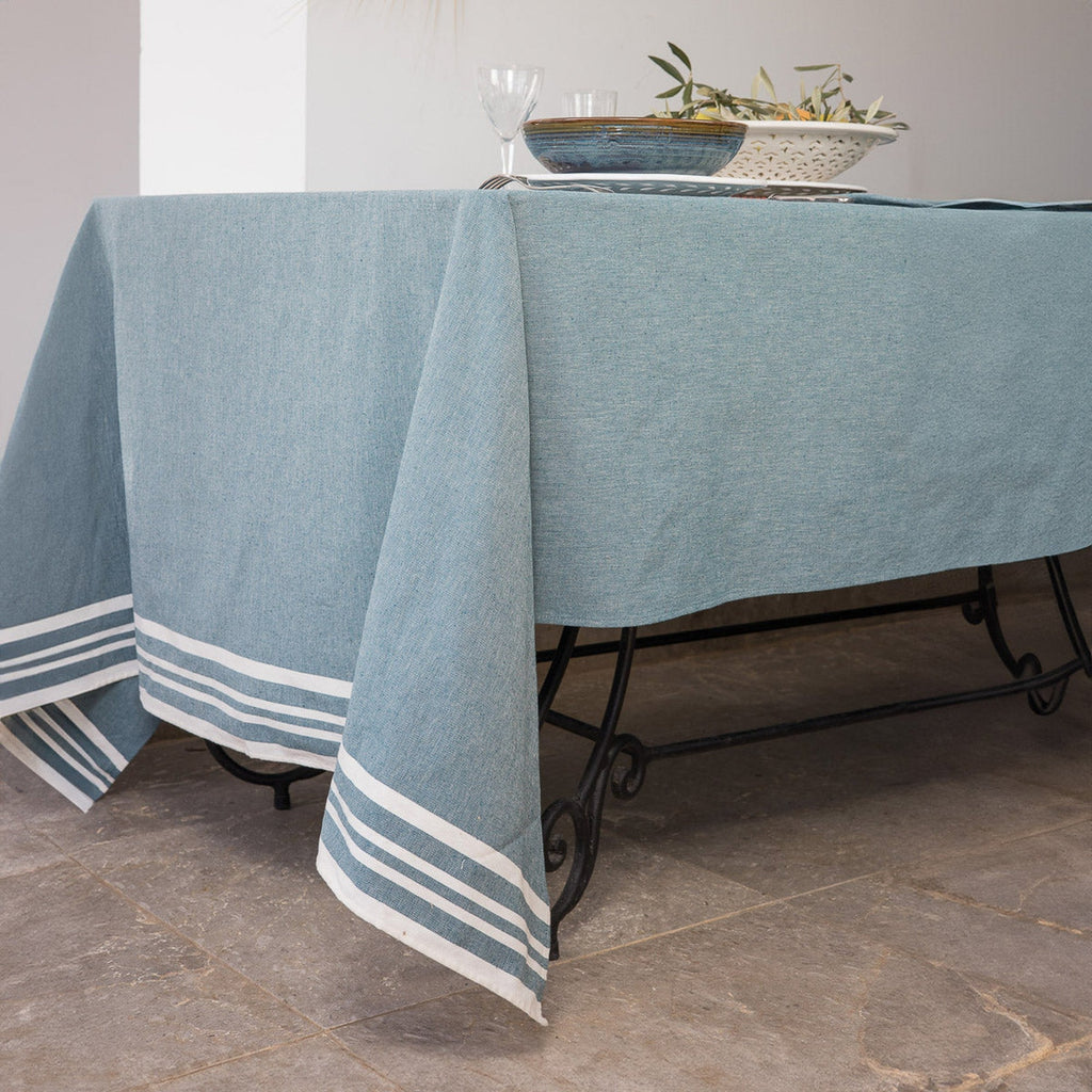 Mahdia - Mantel - Algodón - Azul petróleo