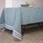 Mahdia - Mantel - Algodón - Azul petróleo